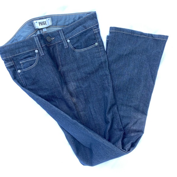 Paige Womens Jeans Manhattan Dark Wash - Picture 2 of 6